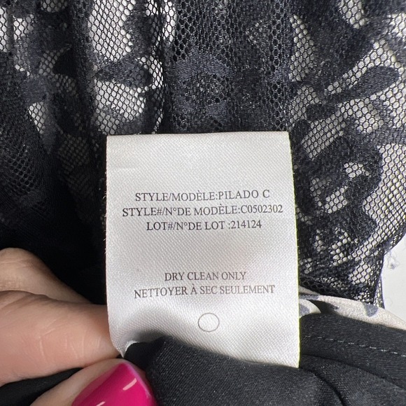 Theory 100% Silk Abstract Pleated Mesh Overlay Pull On Mini Skirt Size Large - Picture 3 of 9